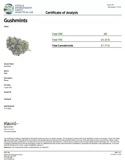 Top Shelf THC-A Pre Roll Gush Mintz (27.71%) - Image 3